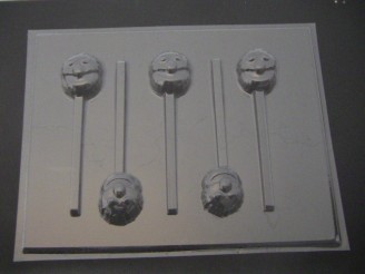 271sp Blue Furry Monster Face Chocolate or Hard Candy Mold